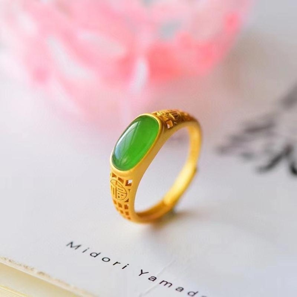 S925 silver jade rings